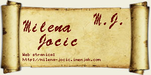 Milena Jocić vizit kartica